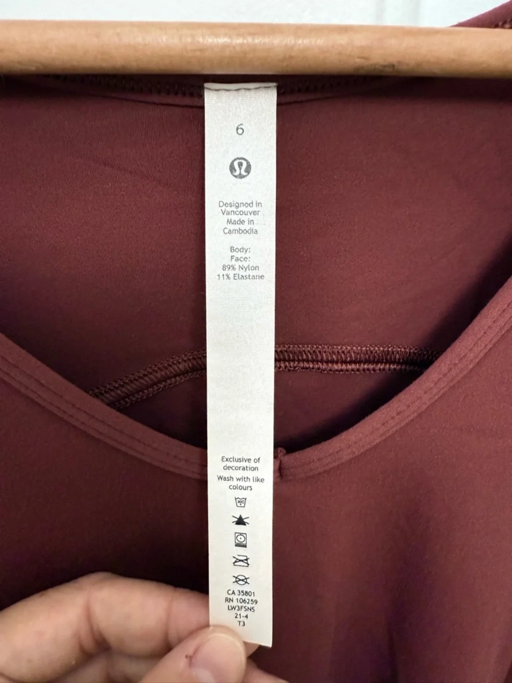 Lululemon Nulu Relaxed-Fit Yoga Long Sleeve Shirt in Burgundy/Rust Size 6